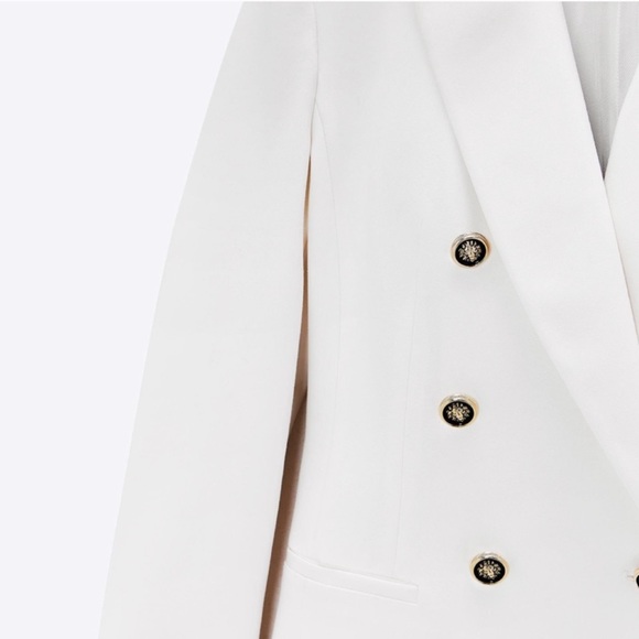 NWT ZARA DOUBLE BREASTED BALMAIN STYLE BLAZER - Picture 10 of 11